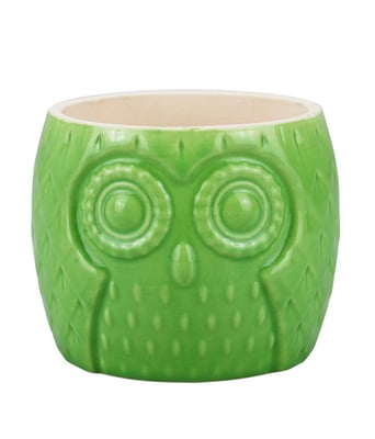 Home Variedades Vaso Porcelana Verde Coruja 1 Home Variedades Vaso Porcelana Verde Coruja 1