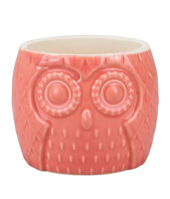 Home Variedades  Vaso Porcelana Rosa Coruja  1