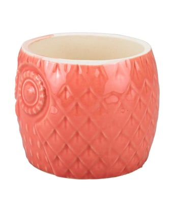 Home Variedades  Vaso Porcelana Rosa Coruja  4