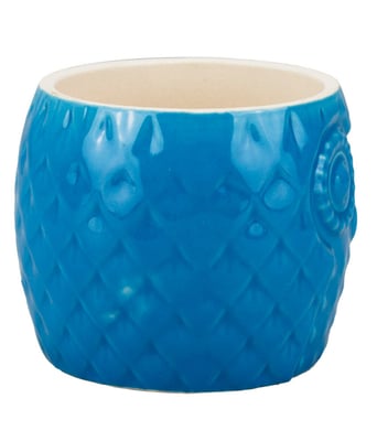 Home Variedades  Vaso Porcelana Azul Coruja  2