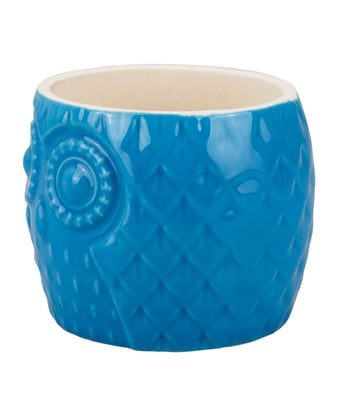Home Variedades  Vaso Porcelana Azul Coruja  4