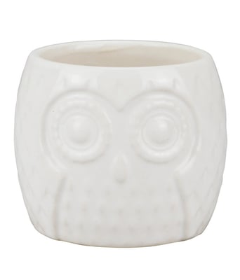 Home Variedades Vaso Porcelana Branco Coruja 1 Home Variedades Vaso Porcelana Branco Coruja 1