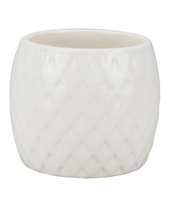 Home Variedades  Vaso Porcelana Branco Coruja  3