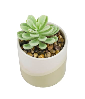 Home Variedades Vaso Porcelana Planta Artificial C 3 Home Variedades Vaso Porcelana Planta Artificial C 3