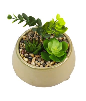 Home Variedades  Vaso Porcelana Plantas Artificiais A  3