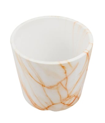 Donna Irene Presentes  Vaso Porcelana Detalhes Laranja  3