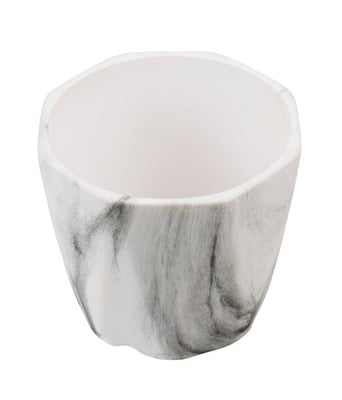 Donna Irene Presentes  Vaso Porcelana Octagonal Detalhes Preto  3