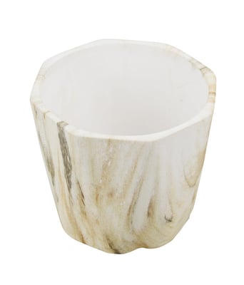 Home Variedades Vaso Porcelana Octagonal Detalhes Marrom 3 Home Variedades Vaso Porcelana Octagonal Detalhes Marrom 3