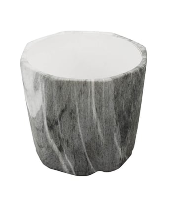 Donna Irene Presentes  Vaso Porcelana Octagonal Preto  3