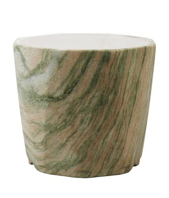 Donna Irene Presentes  Vaso Porcelana Octagonal Verde  1