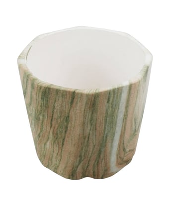 Home Variedades Vaso Porcelana Octagonal Verde 3 Home Variedades Vaso Porcelana Octagonal Verde 3
