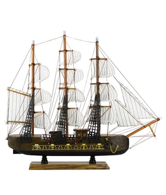 Home Variedades Miniatura Barco Navio Veleiro Madeira Canhões 3 Home Variedades Miniatura Barco Navio Veleiro Madeira Canhões 3