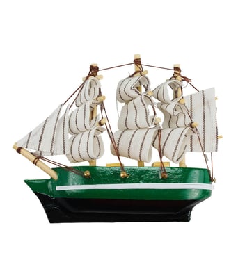 Home Variedades  Miniatura Ímã Barco Navio Veleiro Casco Verde  1