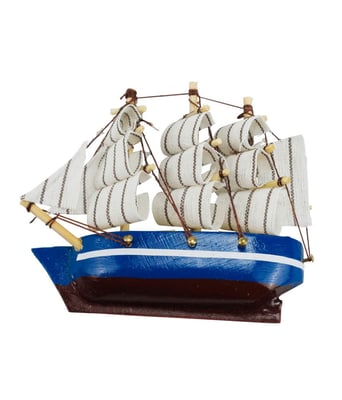 Home Variedades  Miniatura Ímã Barco Navio Veleiro Casco Azul   1