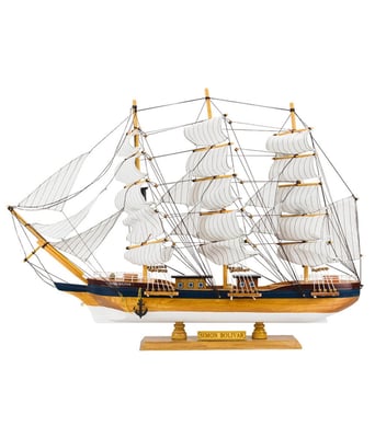 Home Variedades  Miniatura Barco Navio Janelas Simon Bolivar  1