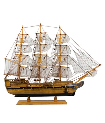 Home Variedades  Miniatura Barco Navio Veleiro Canhão  3