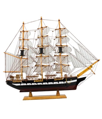 Home Variedades Navio Veleiro Madeira Casco Preto 3 Home Variedades Navio Veleiro Madeira Casco Preto 3