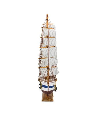 Home Variedades Navio Veleiro Madeira Casco Branco 2 Home Variedades Navio Veleiro Madeira Casco Branco 2