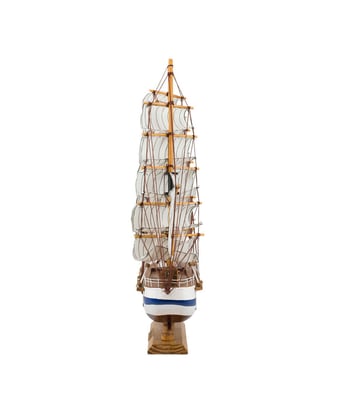 Home Variedades Navio Veleiro Madeira Casco Branco 4 Home Variedades Navio Veleiro Madeira Casco Branco 4