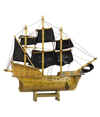 Home Variedades  Miniatura Barco Navio Pirata Veleiro Canhão  3