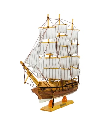 Home Variedades Navio Veleiro Madeira Casco Marrom B-Branca 2 Home Variedades Navio Veleiro Madeira Casco Marrom B-Branca 2