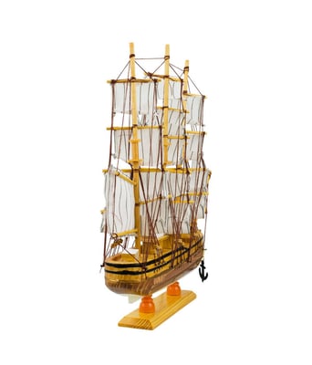 Home Variedades Navio Veleiro Madeira Casco Marrom B-Branca 4 Home Variedades Navio Veleiro Madeira Casco Marrom B-Branca 4