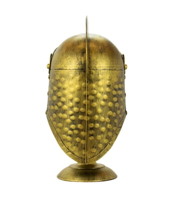 Home Variedades  Enfeite Capacete Cavaleiro Medieval Dourado   3