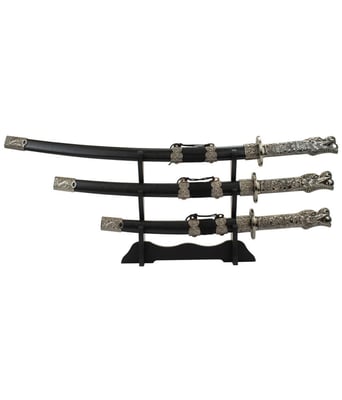 Home Variedades  Jg 3 Mini Espada Decorativa Japonesa Katana   2