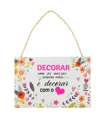 Home Variedades  Placa Decorativa Decorar Com As Nossas   1