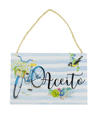 Home Variedades Placa Decorativa Aceito 20x30cm 1 Home Variedades Placa Decorativa Aceito 20x30cm 1