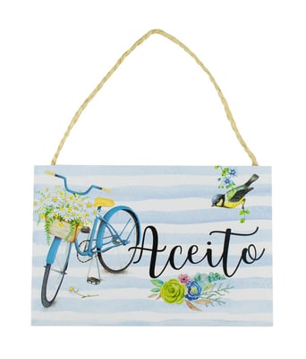 Home Variedades  Placa Decorativa Aceito 20x30cm  1