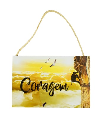 Home Variedades Placa Decorativa Coragem 20x30cm 1 Home Variedades Placa Decorativa Coragem 20x30cm 1