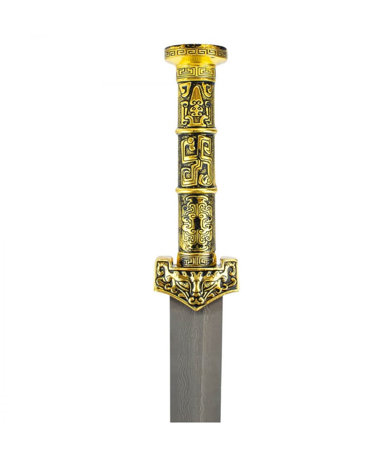 Espada Chinesa Preta Decorativa 65cm