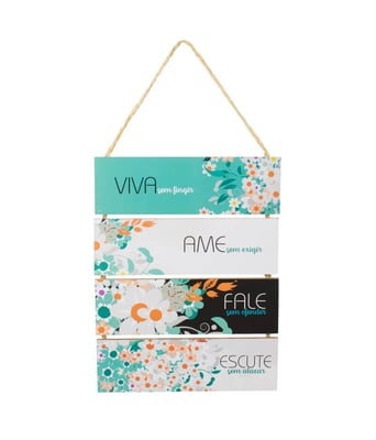 Home Variedades Jogo 4 Placas Decorativas Madeira Cordão 1 Home Variedades Jogo 4 Placas Decorativas Madeira Cordão 1