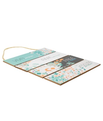 Home Variedades Jogo 4 Placas Decorativas Madeira Cordão 3 Home Variedades Jogo 4 Placas Decorativas Madeira Cordão 3