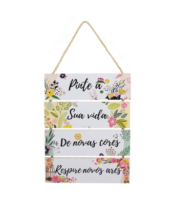 Home Variedades Jogo 4 Placas Decorativas Madeira Cordão 1 Home Variedades Jogo 4 Placas Decorativas Madeira Cordão 1