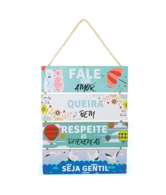 Home Variedades Jogo 4 Placas Decorativas Madeira Cordão 1 Home Variedades Jogo 4 Placas Decorativas Madeira Cordão 1