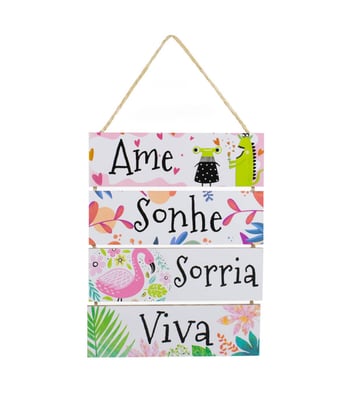 Home Variedades Jogo 4 Placas Decorativas Madeira Cordão 1 Home Variedades Jogo 4 Placas Decorativas Madeira Cordão 1