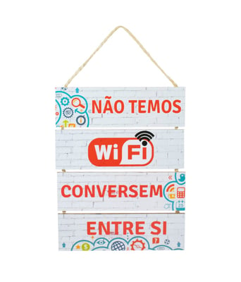 Home Variedades  Jogo 4 Placas Decorativas Madeira Cordão  1