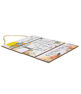 Home Variedades Jogo 4 Placas Decorativas Madeira Cordão 3 Home Variedades Jogo 4 Placas Decorativas Madeira Cordão 3