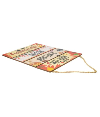 Home Variedades  Jogo 4 Placas Decorativas Madeira Cordão  2