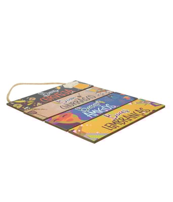 Home Variedades Jogo 4 Placas Decorativas Madeira Cordão 3 Home Variedades Jogo 4 Placas Decorativas Madeira Cordão 3