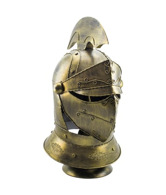 Home Variedades  Capacete Cavaleiro Medieval Dourado  2