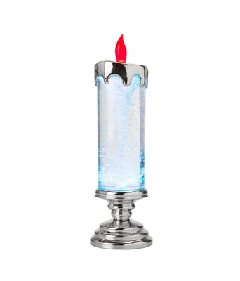 Home Variedades Luminária Vela Prateado Redemoinho 26cm 1 Home Variedades Luminária Vela Prateado Redemoinho 26cm 1