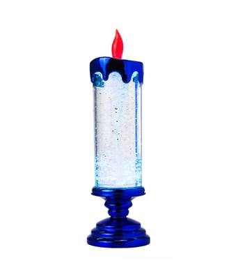 Home Variedades Luminária Vela Azul Redemoinho 26cm 3 Home Variedades Luminária Vela Azul Redemoinho 26cm 3