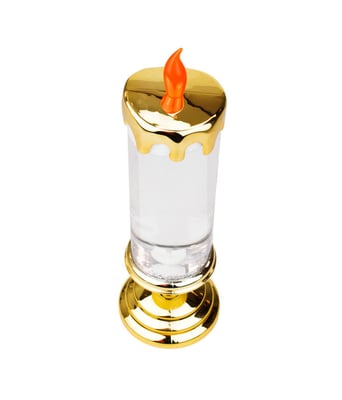 Home Variedades Luminária Vela Dourada Redemoinho 26cm 2 Home Variedades Luminária Vela Dourada Redemoinho 26cm 2