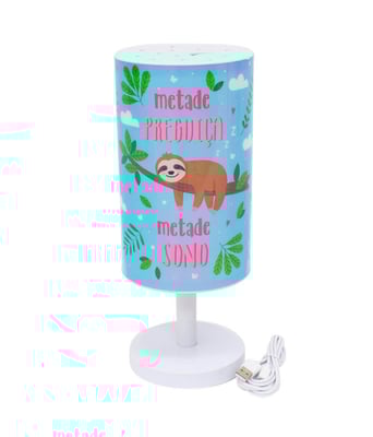 Home Variedades Luminária Abajur Bicho Preguiça 1 Home Variedades Luminária Abajur Bicho Preguiça 1