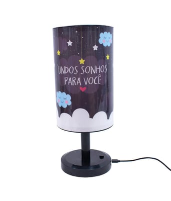 Home Variedades Luminária Abajur Ovelha Nuvem Azul 1 Home Variedades Luminária Abajur Ovelha Nuvem Azul 1