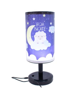 Home Variedades Luminária Abajur Ovelha Nuvem Azul 2 Home Variedades Luminária Abajur Ovelha Nuvem Azul 2