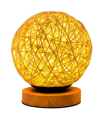 Home Variedades Luminária Bola Amarela 18x15x15cm 2 Home Variedades Luminária Bola Amarela 18x15x15cm 2
